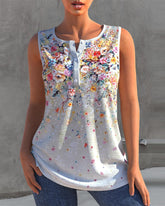 Casual tank topp i blommönster